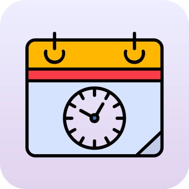 Zamanlama simgesi, vektör illüstrasyonu