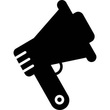 Megafon. Web simgesi basit illüstrasyon 