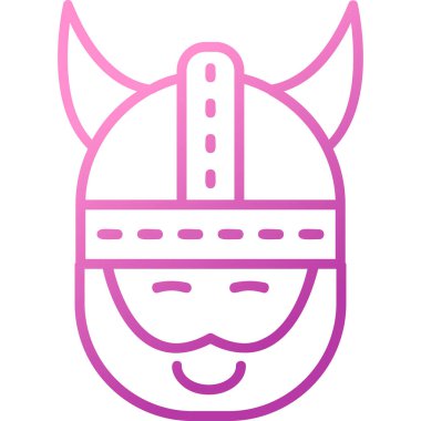 Viking simgesi, vektör illüstrasyonu basit tasarım