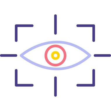 vizyon web simgesi, vektör illüstrasyonu 