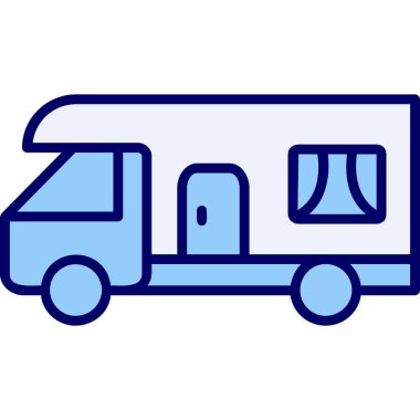 karavan web simgesi basit illüstrasyon