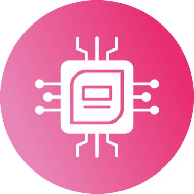 cpu icon, vector illustration simple design