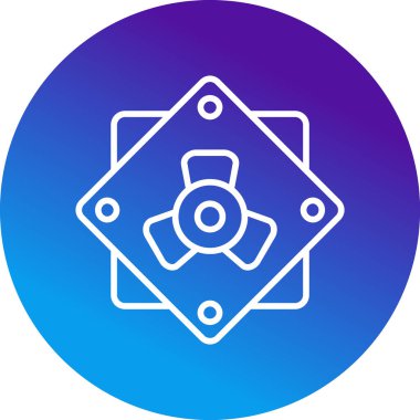 air fan simgesi, vektör illüstrasyonu basit tasarım