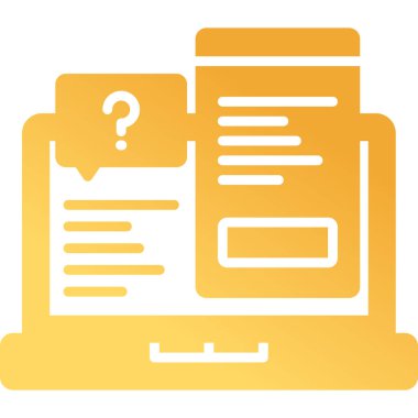 Quiz web simgesi vektör illüstrasyonu