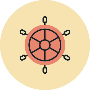 Dümen. Web simgesi basit illüstrasyon