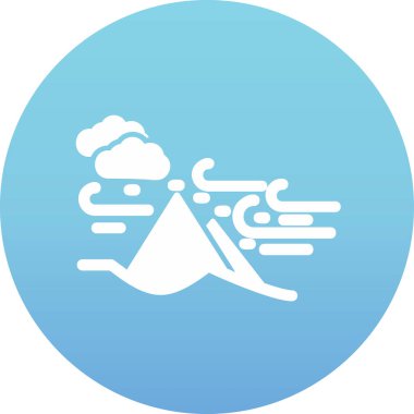 Kum fırtınası web simgesi, vektör illüstrasyonu