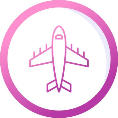 Uçak. Web simgesi basit illüstrasyon 