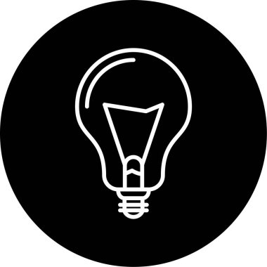 Ampul. Web simgesi basit illüstrasyon