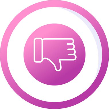 Hoşlanılmayan bir simgenin vektör illüstrasyonu 