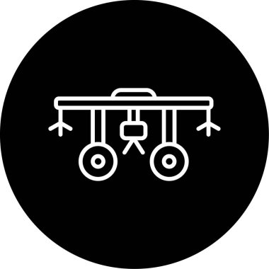 Spreyleme makinesi simgesinin vektör çizimi