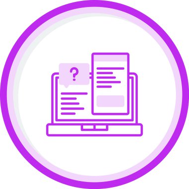 Quiz web simgesi vektör illüstrasyonu