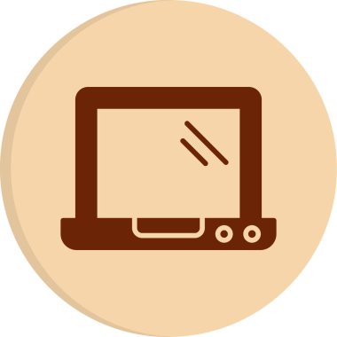 dizüstü bilgisayar simgesi, vektör illüstrasyonu basit tasarım