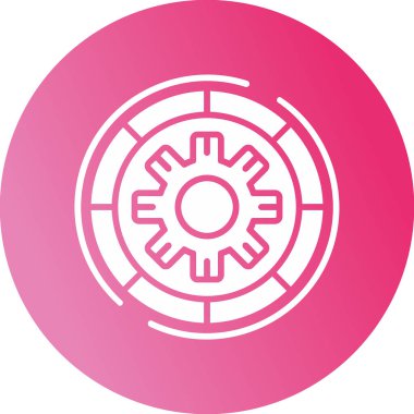 Görev yerine getirilen simge vektör illüstrasyonu         