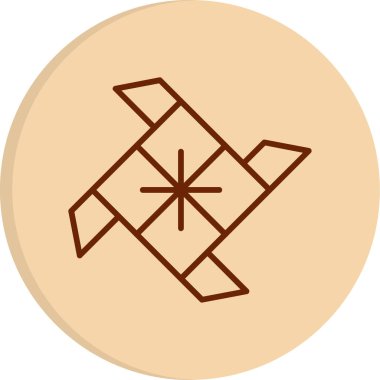 Yel değirmeni ikonu vektör illüstrasyonu