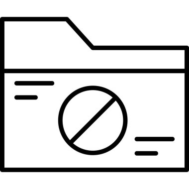 Yasak Simge Basit Vektör İllüstrasyonu