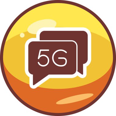 5g konuşma simgesi vektör illüstrasyonu