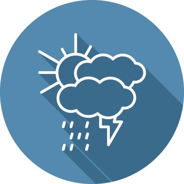 Storm Web simgesi, vektör illüstrasyonu 