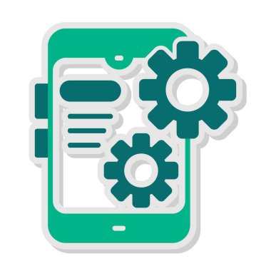 Mobil Ayarlar ikon vektör çizimi