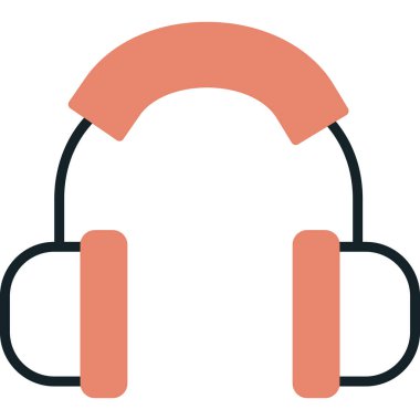 Kulaklık. Web simgesi basit illüstrasyon 