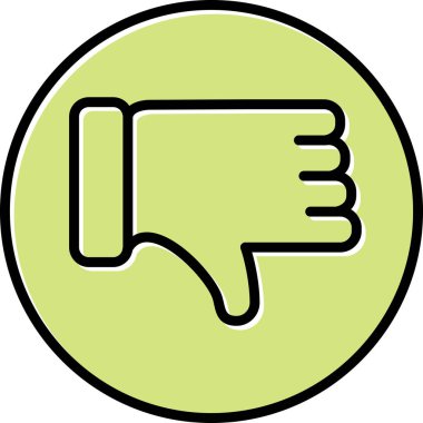 Hoşlanılmayan bir simgenin vektör illüstrasyonu 