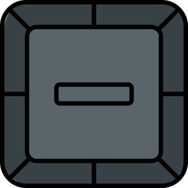 Eksi düğme simgesi, web sembolü, basit vektör illüstrasyonu