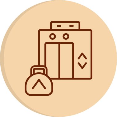 Asansör web simgesi, vektör illüstrasyonu