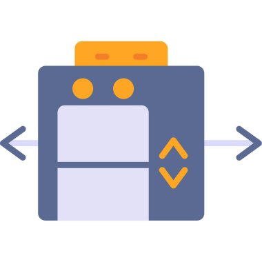 Asansör web simgesi, vektör illüstrasyonu