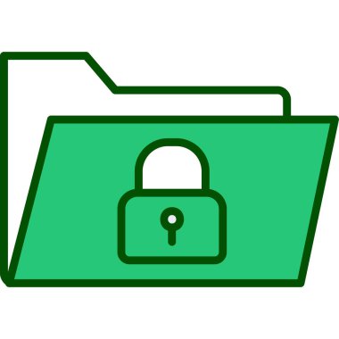 Güvenli Veri Web simgesi vektör illüstrasyonu 