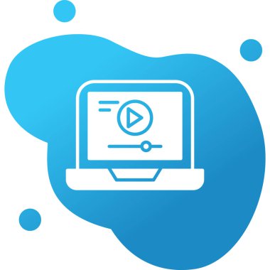 video oynatıcı simgesi, vektör illüstrasyonu 