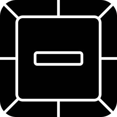 Eksi düğme simgesi, web sembolü, basit vektör illüstrasyonu