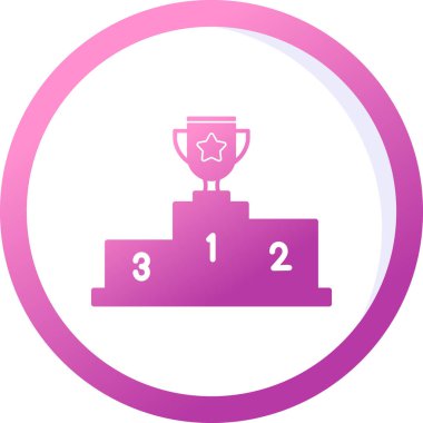 Kazanan kupa ikonu. özet çizimi 