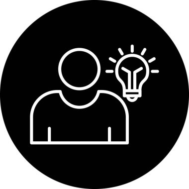 Fikir simgesinin vektör illüstrasyonu 