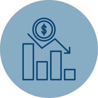 Kayıp grafik simgesi basit tasarımı 