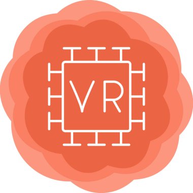 sanal gerçeklik simgesi, basit tasarım 