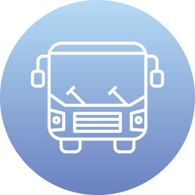 bus simgesi vektör illüstrasyonu