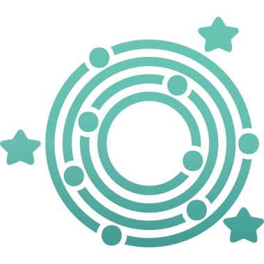 Galaxy web simgesinin vektör illüstrasyonu 