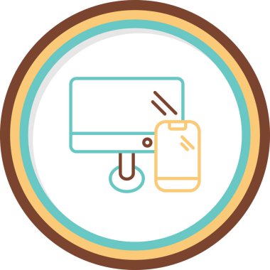 Tepkili web tasarım simgesi, vektör illüstrasyonu basit tasarım