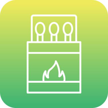 Kibrit. Web simgesi basit illüstrasyon 