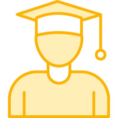 Öğrenci. Web simgesi basit illüstrasyon 