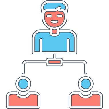 Hiyerarşi web simgesi basit illüstrasyon