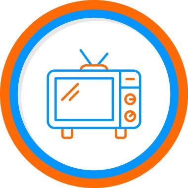 televizyon web simgesi, vektör çizim 