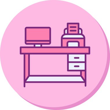 işyeri web simgesi vektör illüstrasyonu