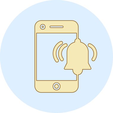 telefon bildirim simgesi, vektör illüstrasyonu basit tasarım