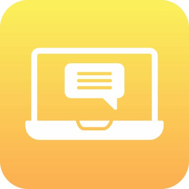 Çevrimiçi İletişim simgesi vektör illüstrasyonu