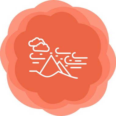 Kum fırtınası web simgesi, vektör illüstrasyonu