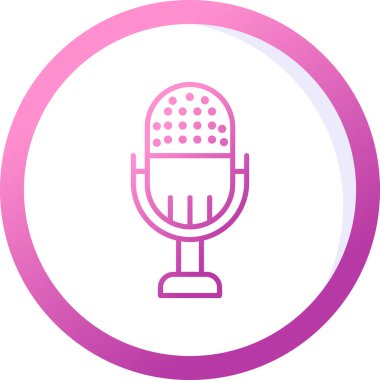 mikrofon simgesi vektör illüstrasyonu 