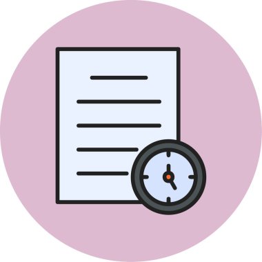 Zamanlama simgesi vektör çizimi alıştırması