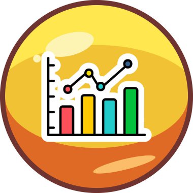 bar çizelgesi simgesi, vektör illüstrasyonu 