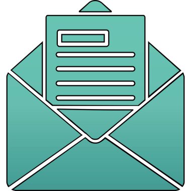 E- posta İş Teklif simgesi vektör illüstrasyonu