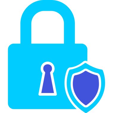 Asma kilit. Web simgesi basit illüstrasyon